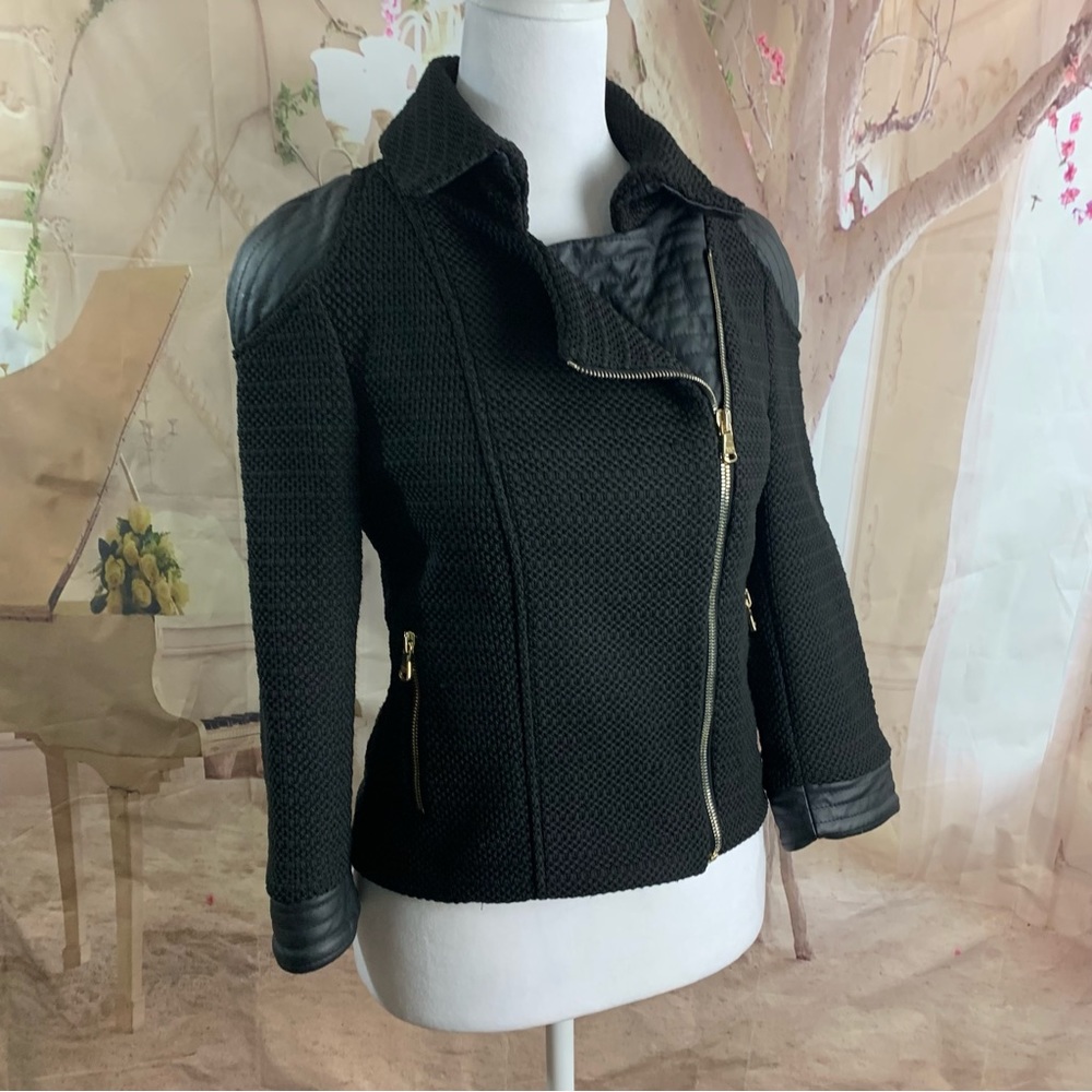 NEW Patricia Pepe Moto Leather Faux Textured Jacket - Picture 6 of 12